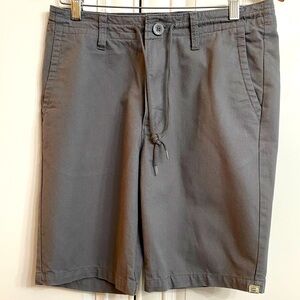 Vans Men’s Size 28 Grey Shorts 100% Cotton Zipper Button and Drawstring Closure
